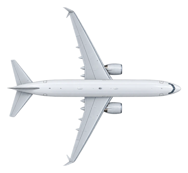 Boeing 737-800, top view