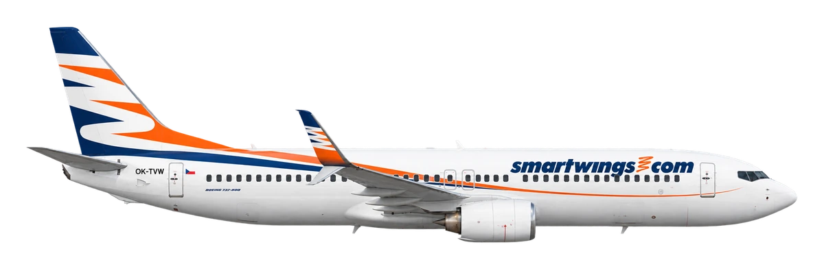 Boeing 737-800 in Smartwings livery, side profile