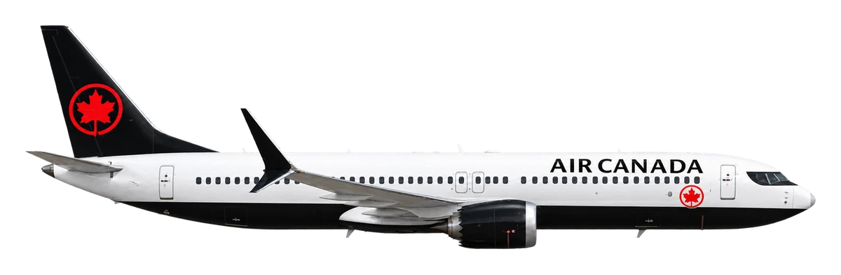 Boeing 737 MAX 8 in Air Canada livery, side profile