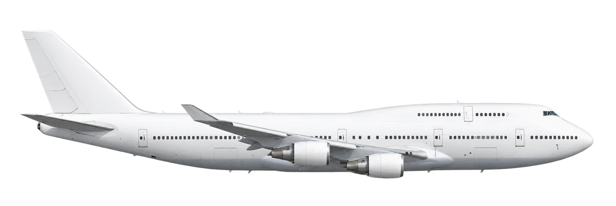 Boeing 747-300 in Cargolux livery, side profile