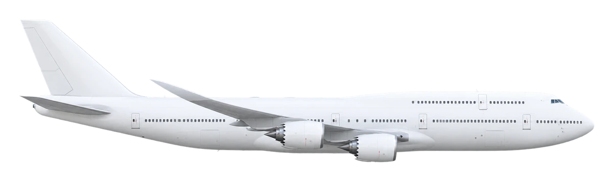 Boeing 747-8 in Air India livery, side profile