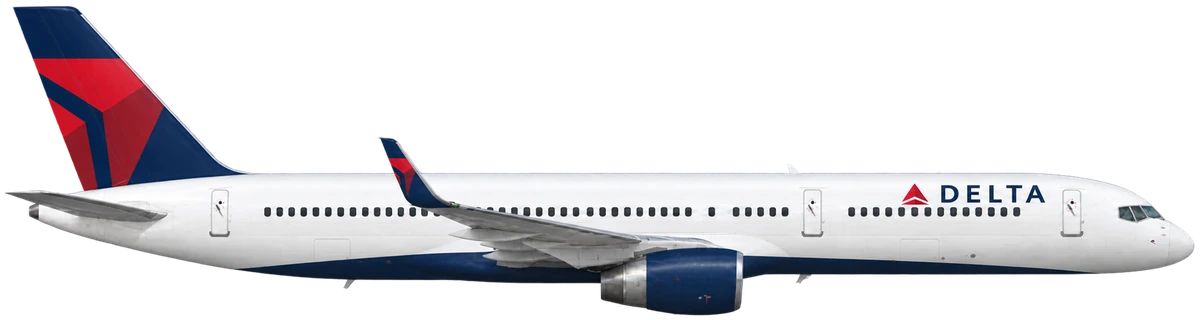 Boeing 757-200 in Delta Air Lines livery, side profile