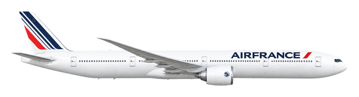 Boeing 777-300ER in Air France livery, side profile