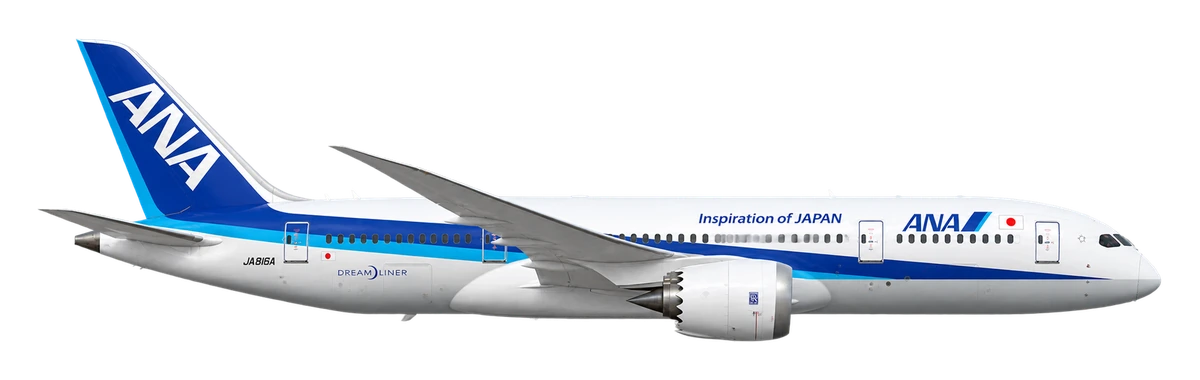 Boeing 787-8 Dreamliner in All Nippon Airways livery, side profile