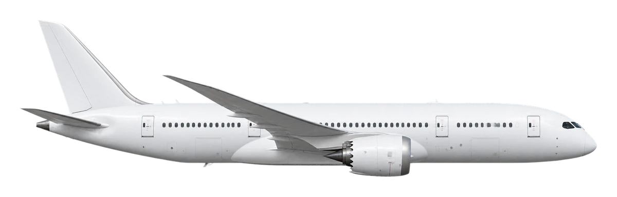 Boeing 787-8 Dreamliner, side profile