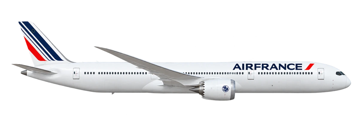 Boeing 787-9 Dreamliner in Air France livery, side profile