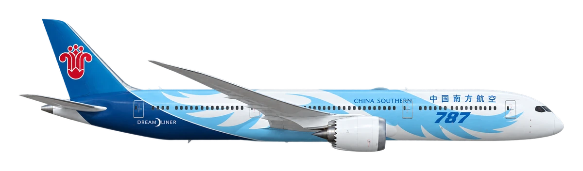 Boeing 787-9 Dreamliner in China Southern Airlines livery, side profile
