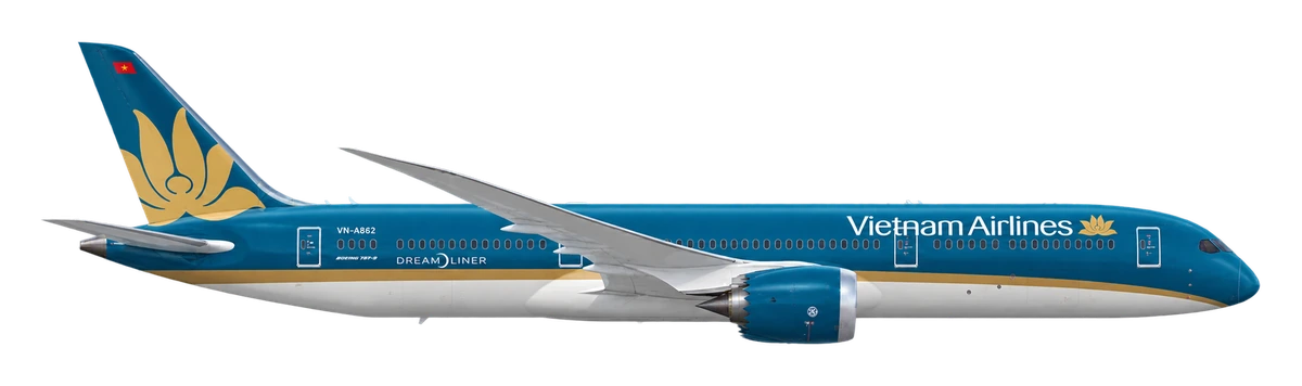 Boeing 787-9 Dreamliner in Vietnam Airlines livery, side profile