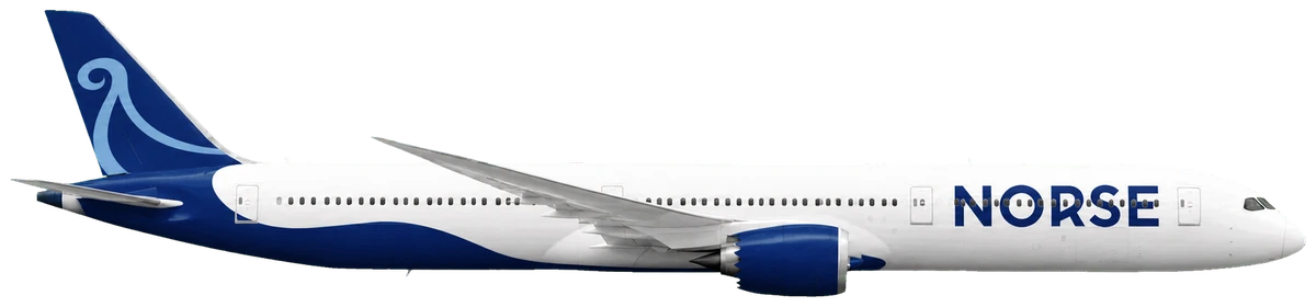 Boeing 787-9 Dreamliner in Norse Atlantic Airways livery, side profile