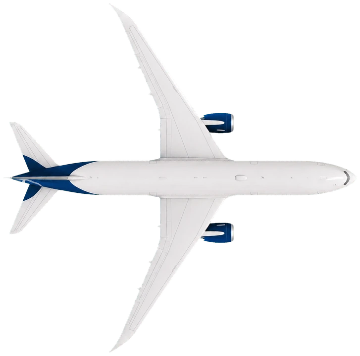 Boeing 787-9 Dreamliner in Norse Atlantic Airways livery, top view