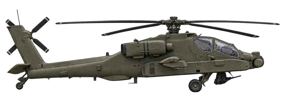 Boeing AH-64 Apache, side profile