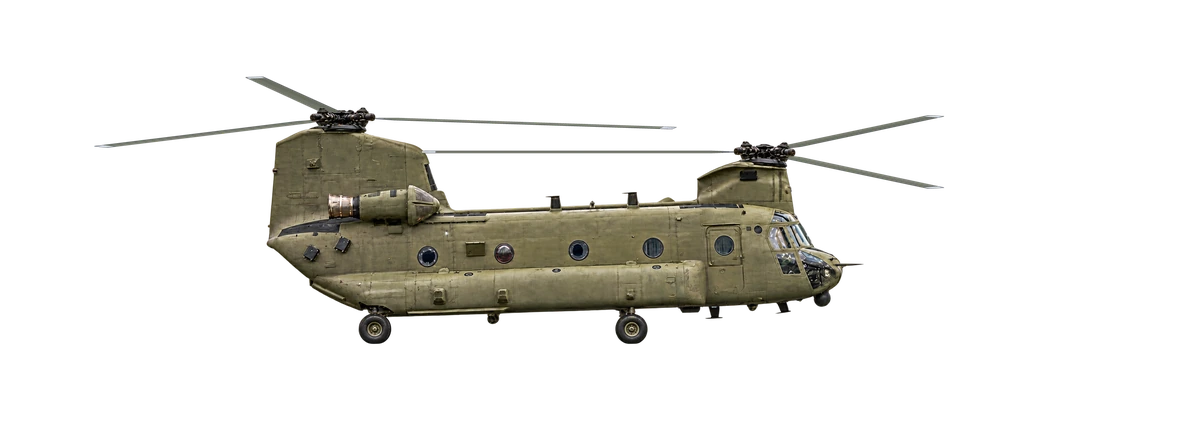 Boeing CH-47F Chinook, side profile