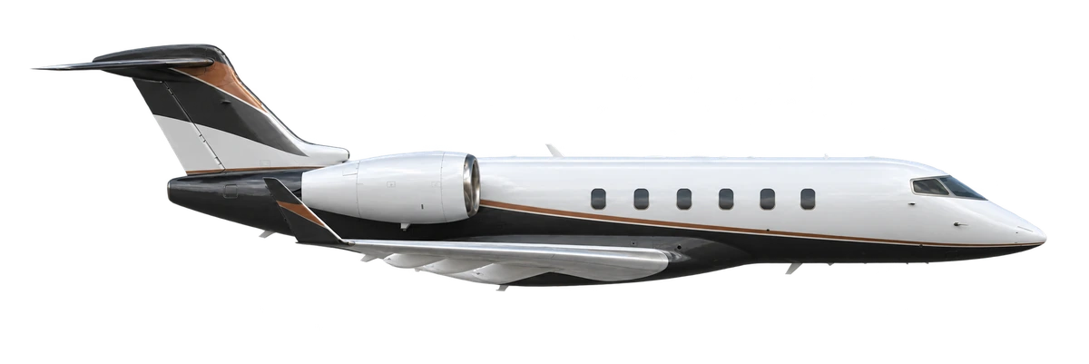 Bombardier Challenger 350 in Flexjet livery, side profile
