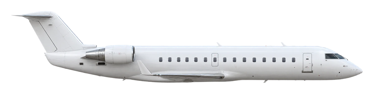 Bombardier CRJ200, side profile