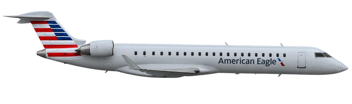 Bombardier CRJ700 in American Airlines livery, side profile