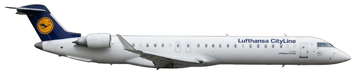 Bombardier CRJ900 in Lufthansa CityLine livery, side profile