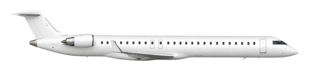 Bombardier CRJ900 in Kenya Airways livery, side profile