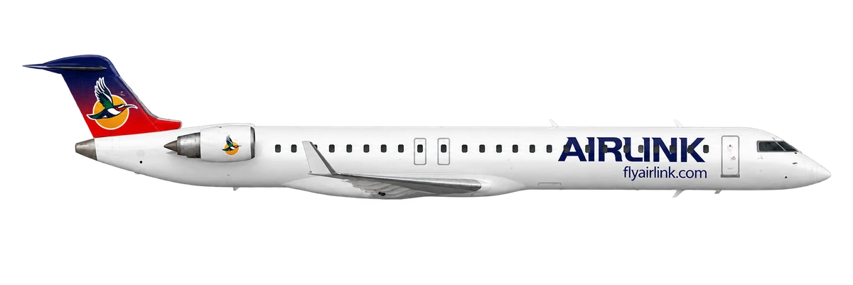 Bombardier CRJ900 in Airlink livery, side profile