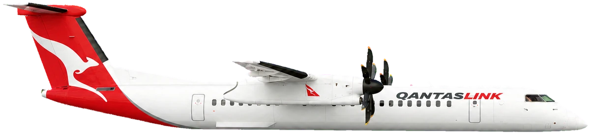 Bombardier Dash 8 Q400 in QantasLink livery, side profile