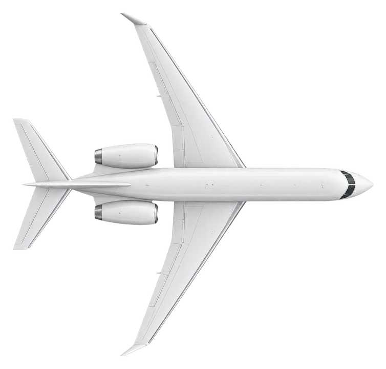 Bombardier Global 6000, top view