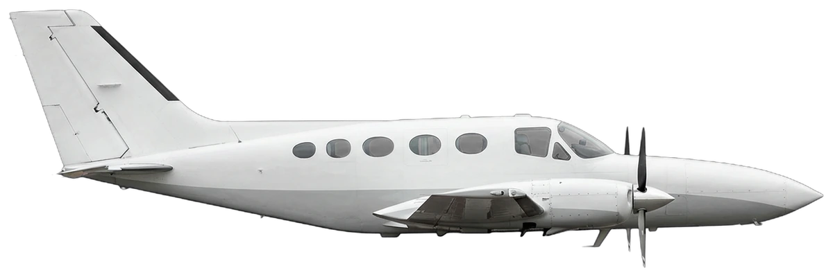 Cessna 414 Chancellor, side profile