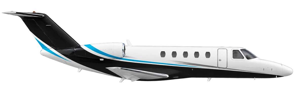 Cessna Citation CJ4 in Jet OUT livery, side profile