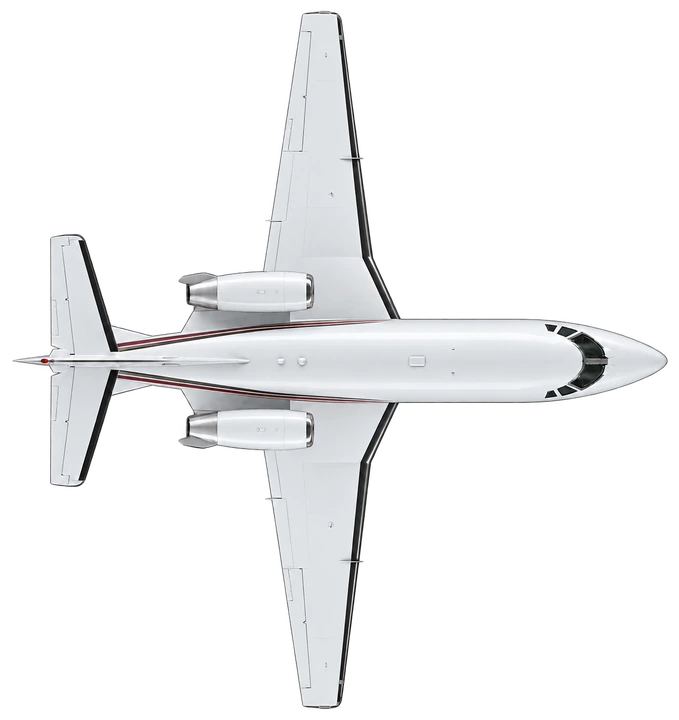 Cessna Citation Excel/XLS in NetJets livery, top view