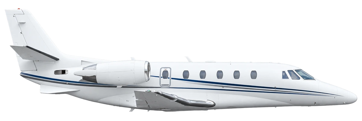 Cessna Citation Excel/XLS in flyExclusive livery, side profile