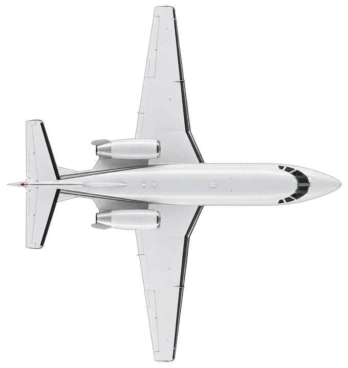 Cessna Citation Excel/XLS, top view