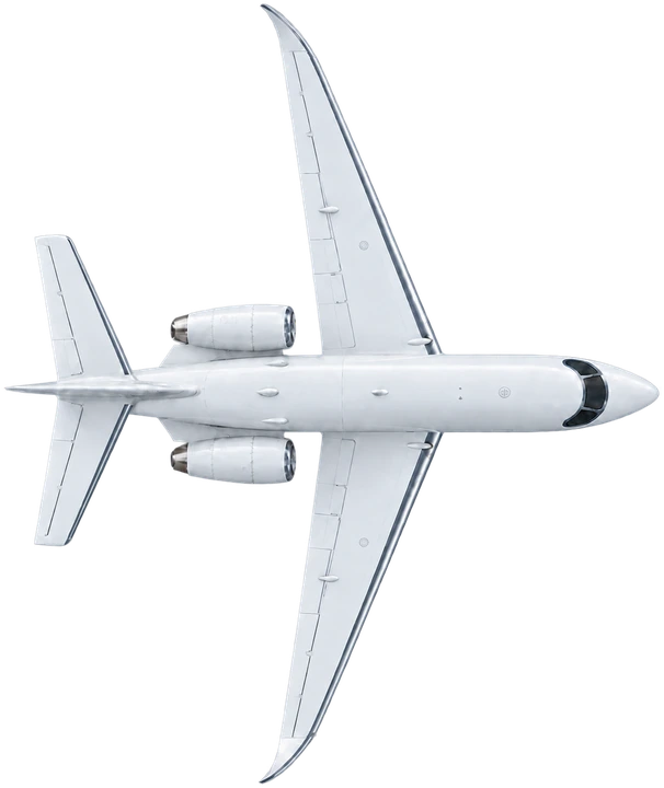 Cessna Citation Latitude in NetJets livery, top view