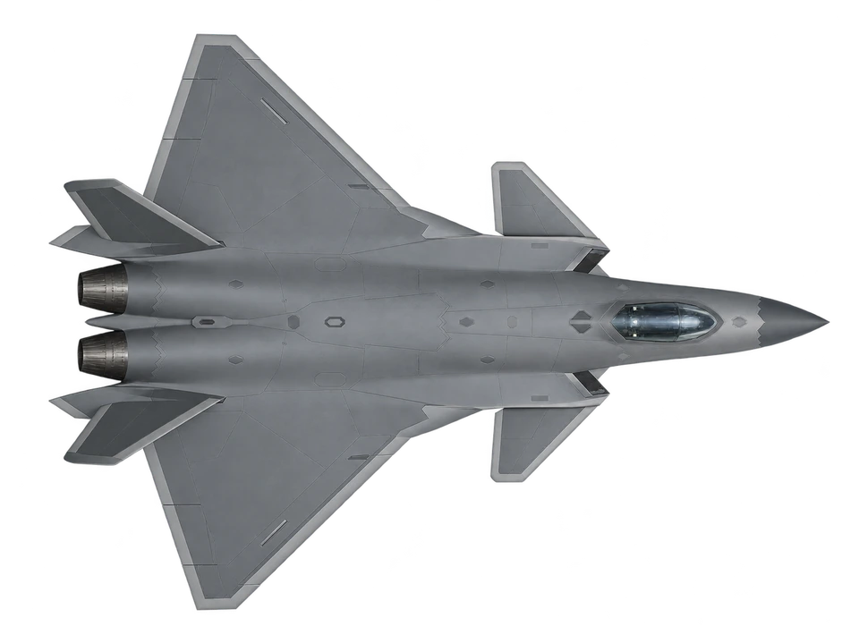 Chengdu J-20 (WS-10C), top view