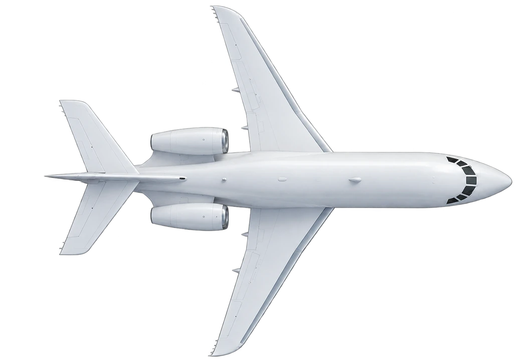 Dassault Falcon 2000, top view
