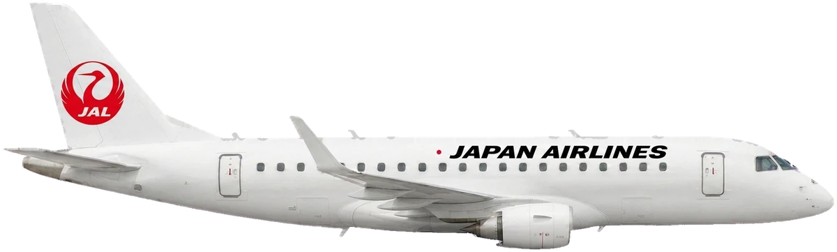 Embraer E170 in Japan Airlines livery, side profile