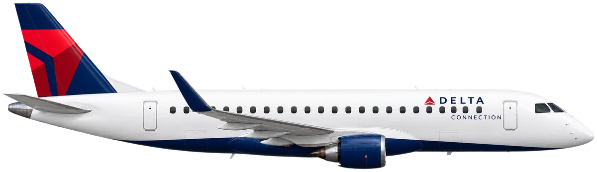 Embraer E175 in Delta Air Lines livery, side profile