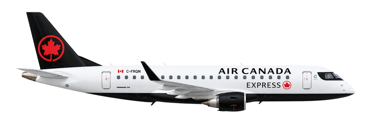 Embraer E175 STD (short wing) in Air Canada livery, side profile