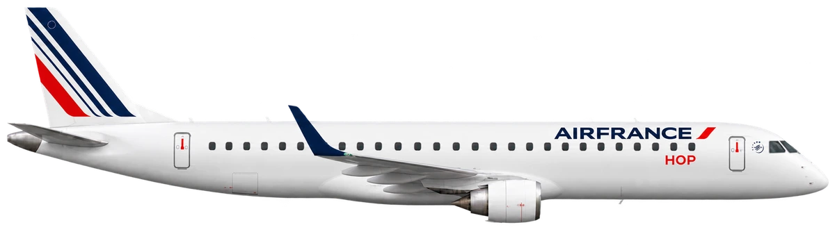 Embraer E190 in Air France livery, side profile