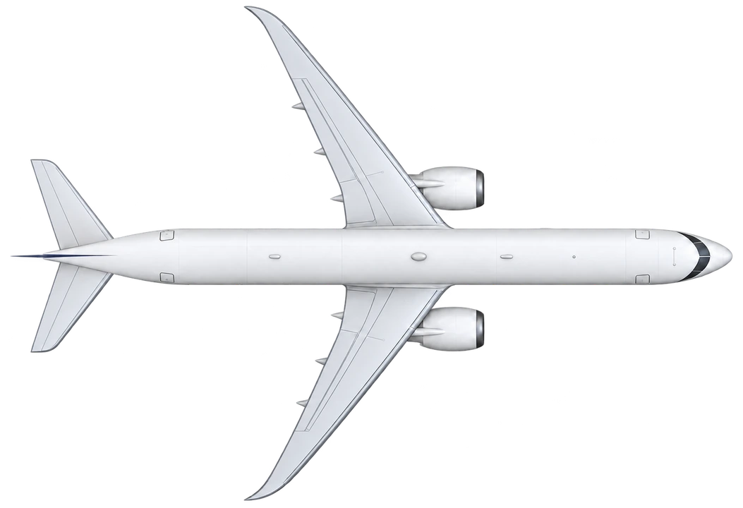 Embraer E190-E2 in Airlink livery, top view