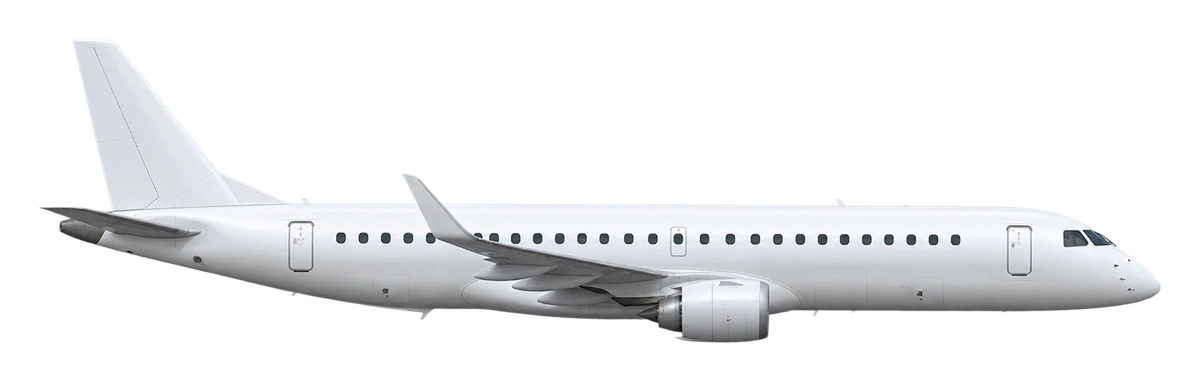 Embraer E190, side profile