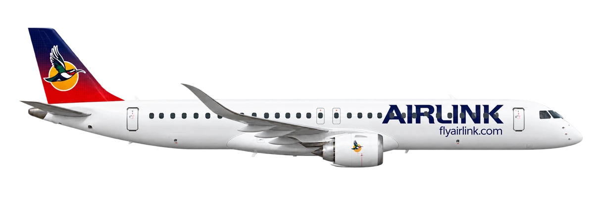Embraer E195-E2 in Airlink livery, side profile
