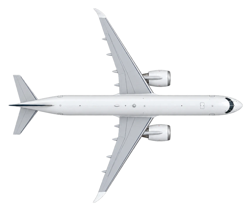 Embraer E195-E2 in Porter Airlines livery, top view