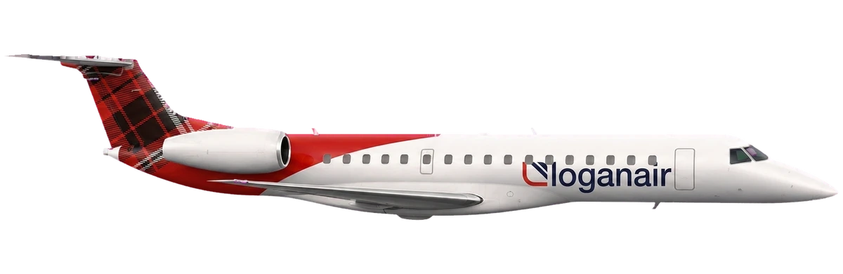Embraer ERJ 145 in Loganair livery, side profile