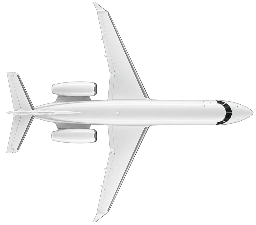 Embraer Legacy 600/650, top view