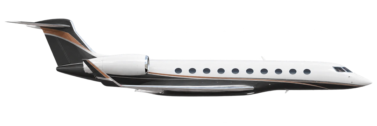 Gulfstream G650 in Flexjet livery, side profile