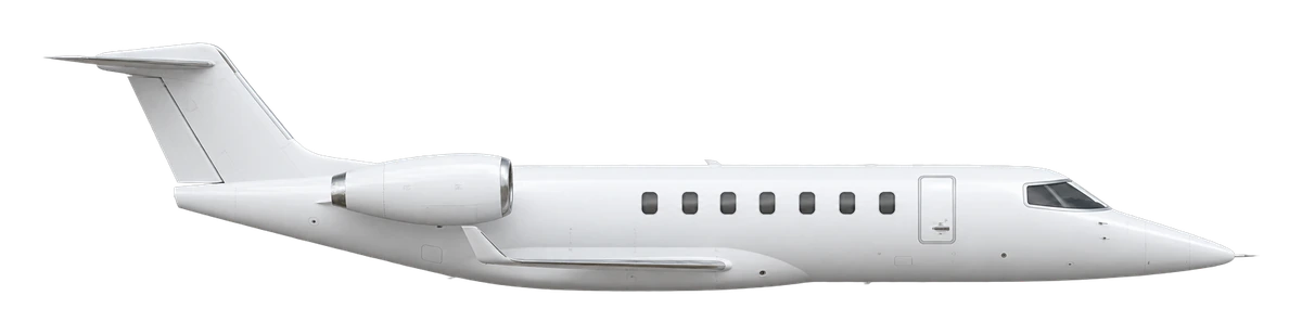 Learjet 45, side profile