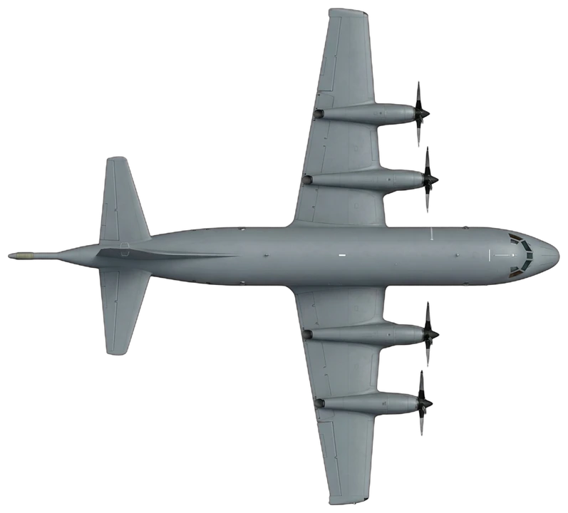 Lockheed P-3 Orion, top view