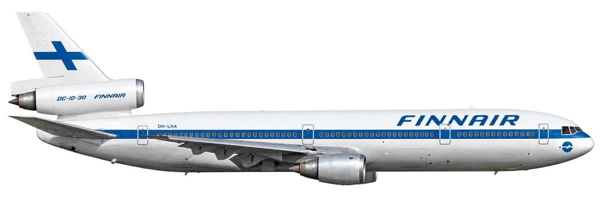McDonnell Douglas DC-10-30 in Finnair livery, side profile