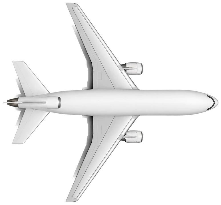 McDonnell Douglas DC-10-30 in Swiss International Air Lines livery, top view