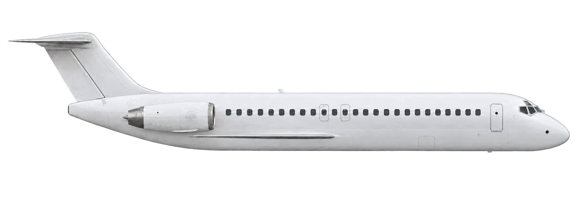 McDonnell Douglas DC-9-32, side profile