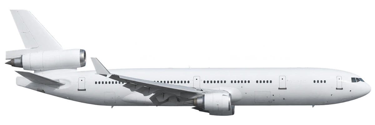 McDonnell Douglas MD-11 in Saudia livery, side profile