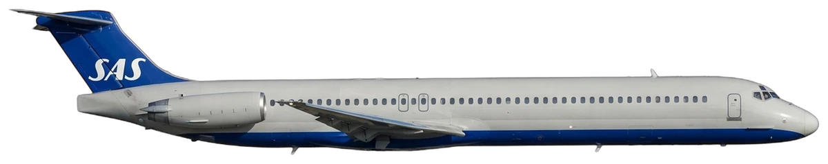 McDonnell Douglas MD-82 in SAS Scandinavian Airlines livery, side profile